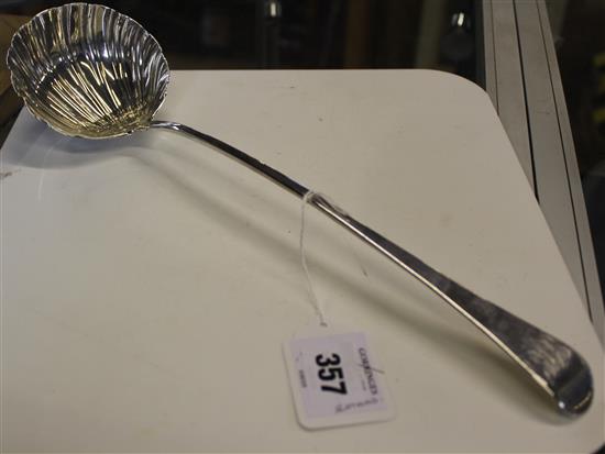 Early George III silver Old English pattern soup ladle(-)